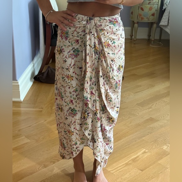 Size 34 (xs) new with tags Isabel Marant silk midi skirt - Picture 1 of 6